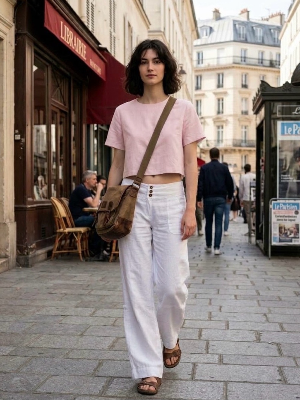 Royal Robbins Wide Leg High-Waist soft linen like light creamy white pants